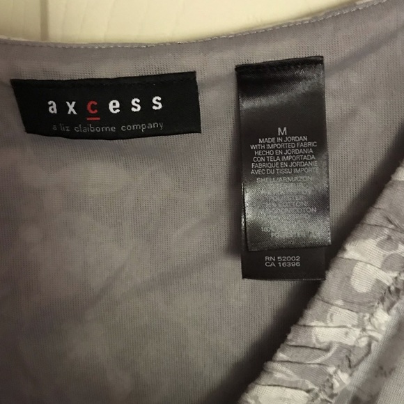 Gray Floral Sleeveless Top M - Picture 3 of 5